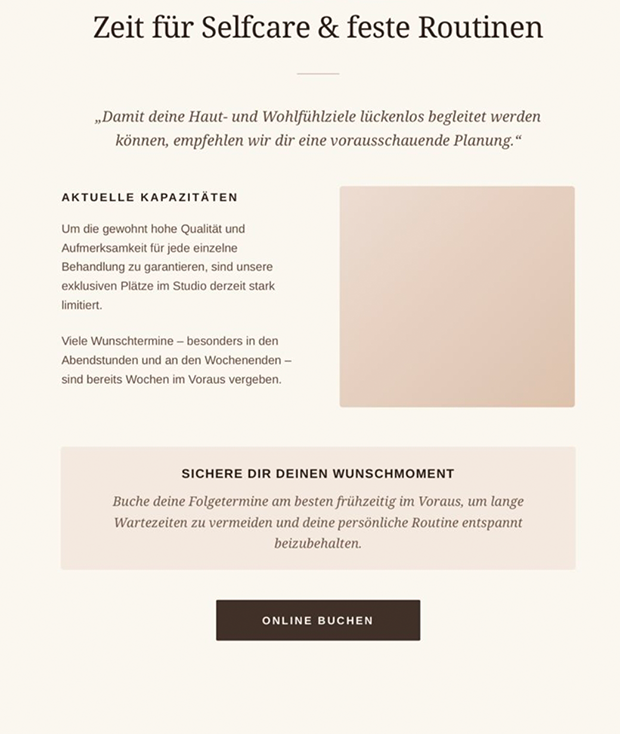 Terminserie buchen